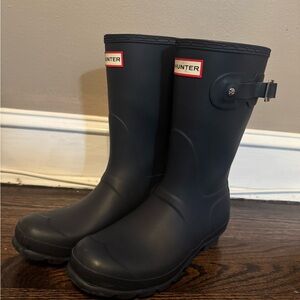 Hunter Navy Blue Rain Boots